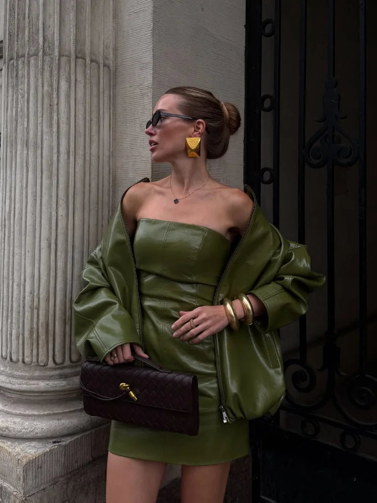 סט שמלה מיני וג'קט -נטע